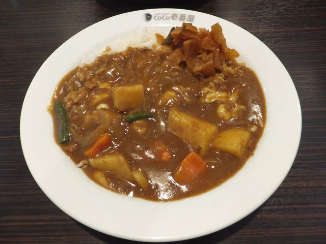 野菜カレー+チーズトッピング_カレーハウスCoCo壱番屋上野服部店