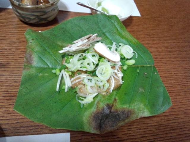朴葉味噌です_森林公園おおくら滝
