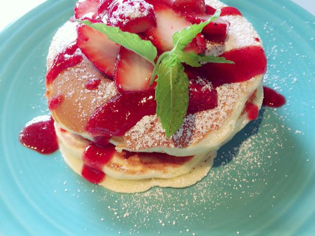 パンケーキも美味しい!_ブルーブルーカフェ