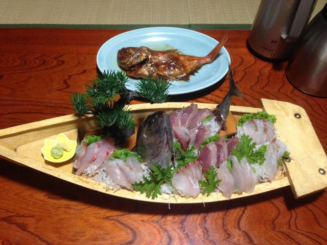 獲れたての魚は絶品です_雲見温泉