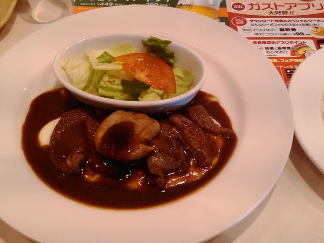 フレンチフォアグラ&カットステーキです_ガスト仲町台駅前店