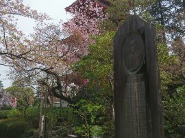 豊泉翁の碑と五重塔_高幡不動尊 金剛寺