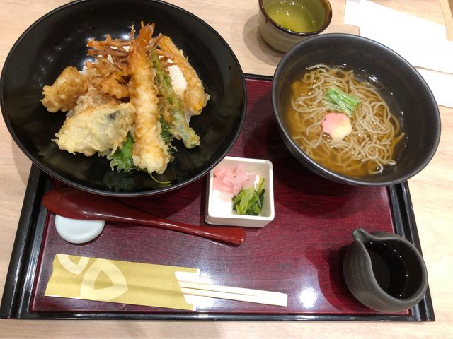 天丼、温そば_家族亭