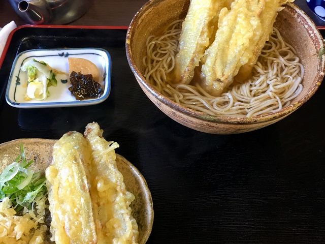 ごぼう天そば。_明神そば