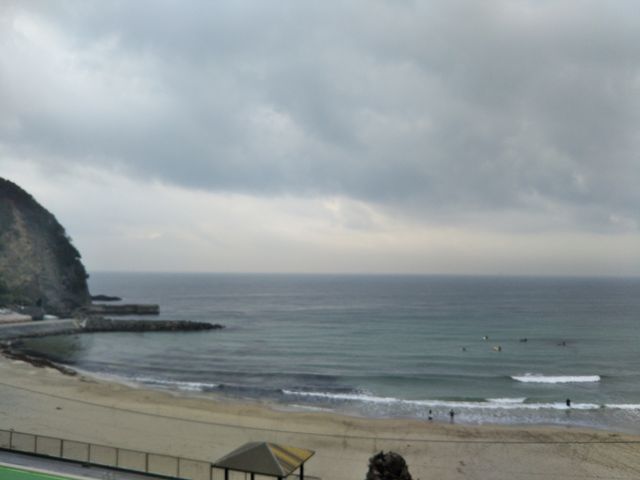 雨空_田牛海水浴場