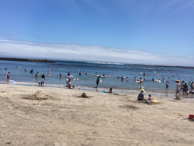 電車で行ったのですが駅から海までも近く、磯遊びも海水浴も両方楽しめる所があるのかと驚きました。
_興津海水浴場
