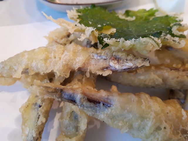 いかなごの天ぷら美味しかったです。_旅行人山荘