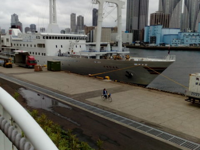 船がとまっていました。_竹芝桟橋