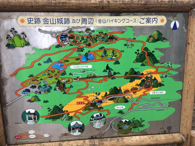 ハイキングコース全体図_金山城ハイキングコース