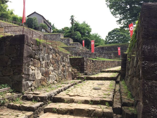 左右の石垣_史跡金山城跡
