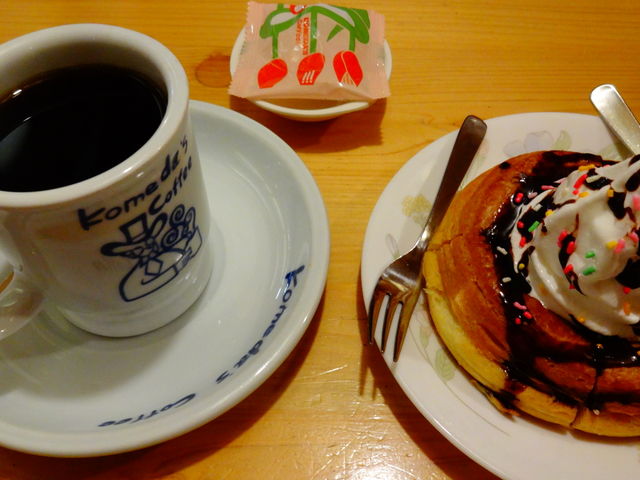 コーヒーとシロノワール完熟チョコバナ_コメダ珈琲店 町田鶴川店