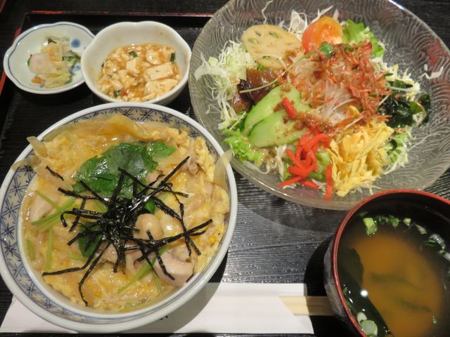 冷やし野菜麺と親子丼_三宝
