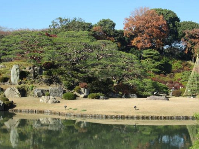 池からの眺め_六義園 出汐の湊