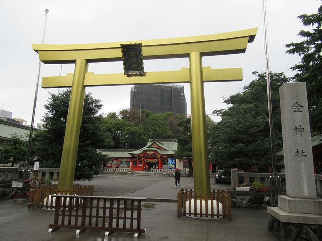 こうごうしい金の鳥居_金神社