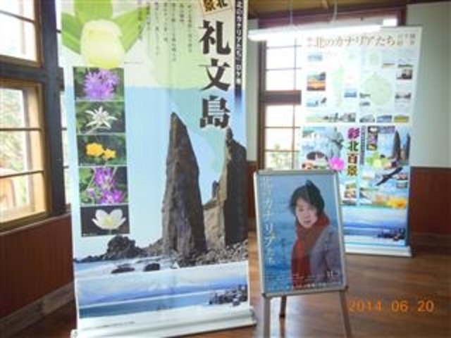 校内に展示されている「北のカナリアたち」のポスター類。_北のカナリアパーク