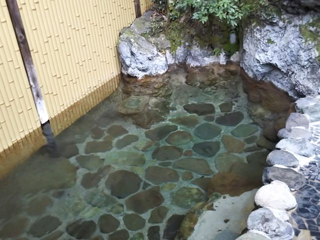温度は高いらしいが、真冬なので丁度良かった。_大澤温泉 野天風呂 山の家