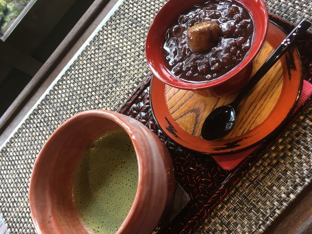 抹茶とぜんざいセット_似故礼