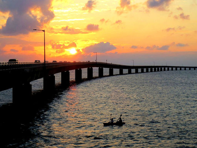 伊良部大橋の夕日_伊良部大橋