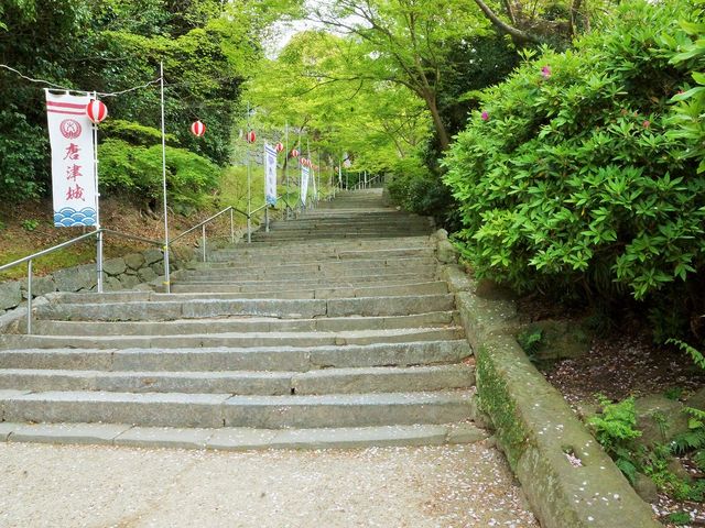 急な石段_唐津城