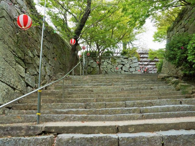 急な石段_唐津城