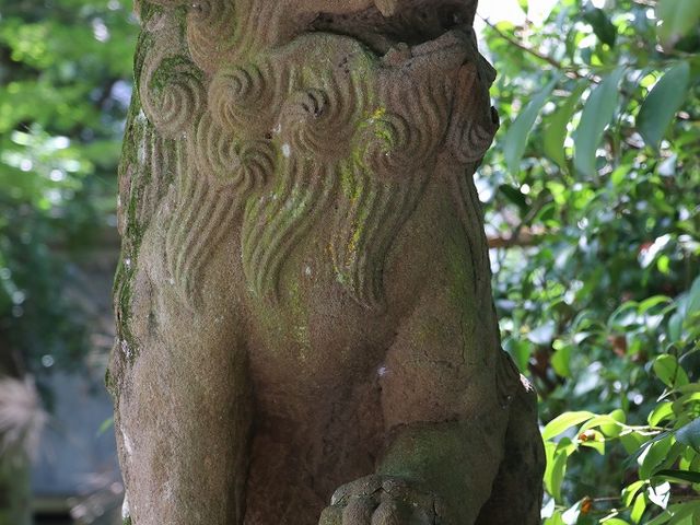 元治元年の銘がある狛犬。_神谷神社