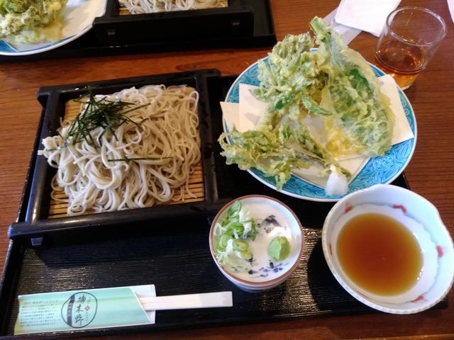 山菜天ぷら付きそば_榑木野 本店