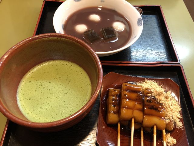抹茶もみたらし団子もしるこも本当に美味しい_梅園・清水店