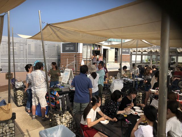 夏の終わり、50人バーベキュー_ラスカ茅ヶ崎BBQTerrace Sunny Table