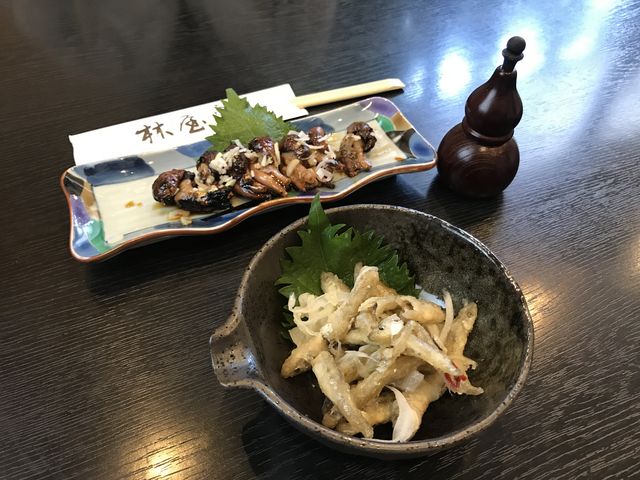 わかさぎのマリネ 肝焼き_うなぎ林屋