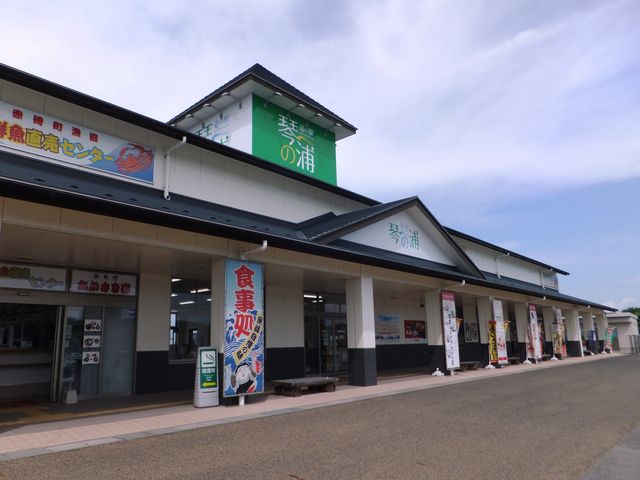 横に長い建物です。_道の駅 琴の浦