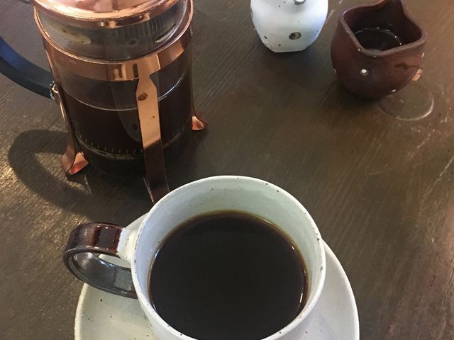 フレンチプレスの香り高い珈琲_丸山珈琲・軽井沢本店