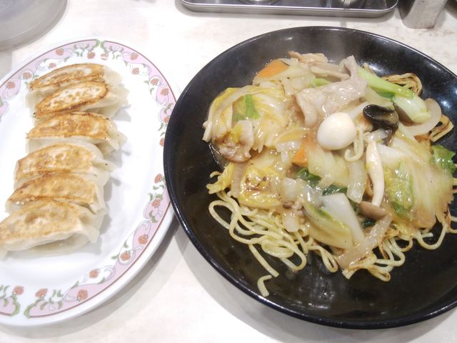 美味しい「あんかけ焼そば」と「餃子」でした。_餃子の王将 門前仲町店