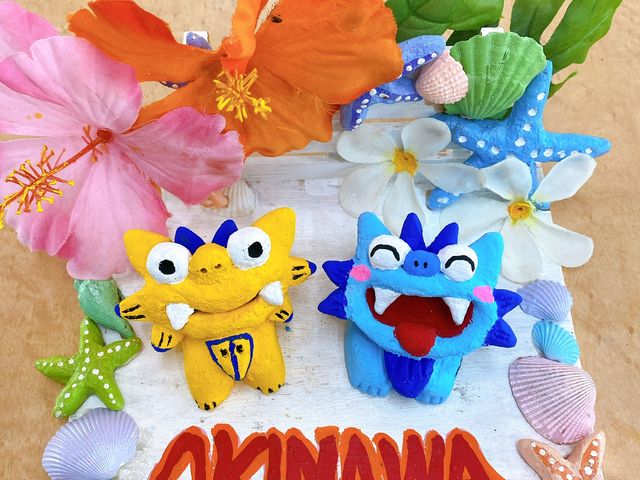 とってもかわいいシーサーが出来ました!_沖縄アート体験 美ら風 (ちゅらかじ)