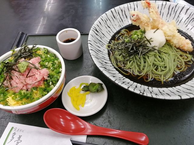 茶そばとねぎとろ丼セット_多夢