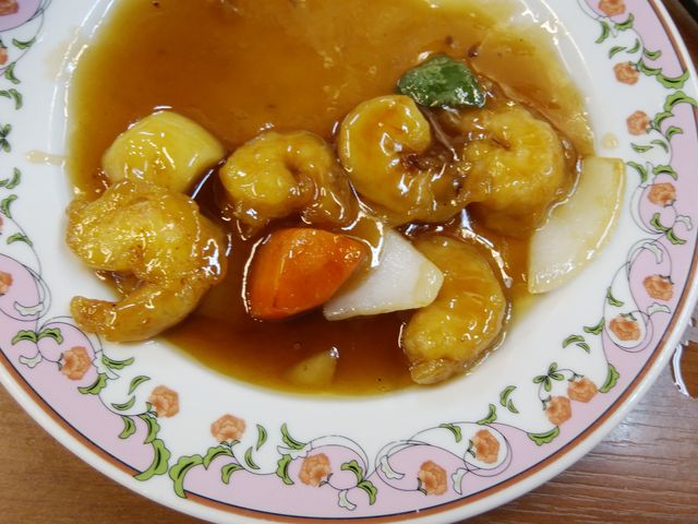 この「海老の甘酢」も東京ではメニューにはありません。_餃子の王将 八丁堀アサヒビール館店