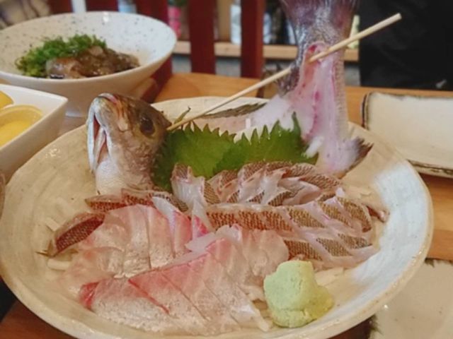 桜鯛のお造り_旬彩 黒丸 くろまる 鹿児島宇宿店