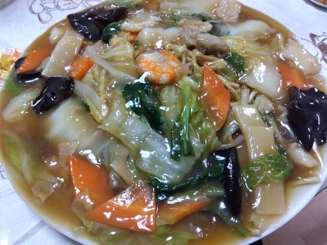 五目かた焼きそば_鳳龍