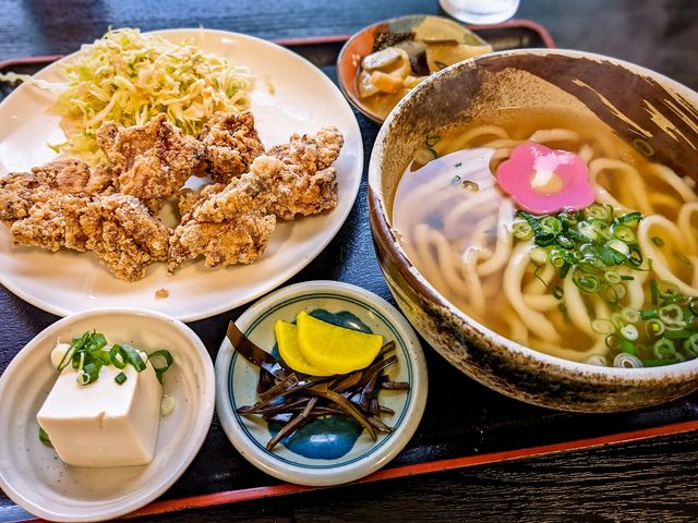 唐揚げ定食とうどん_山ちゃんうどん