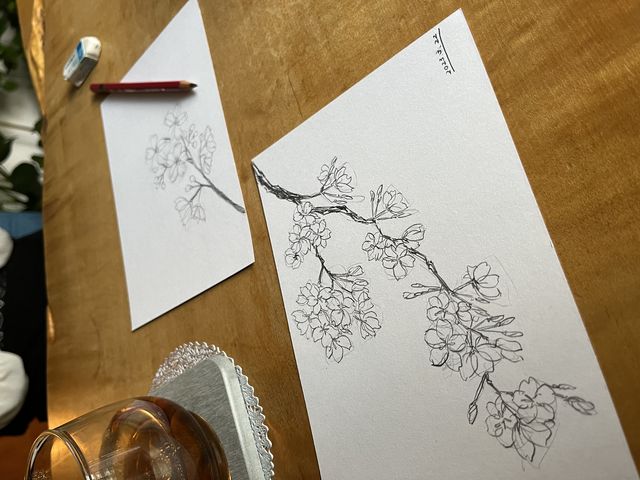桜が描けました♪_アートラボ目黒