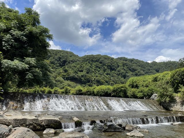 少し降りたところに
綺麗な川遊びスポットあります!
_川と森のバーベキューランド