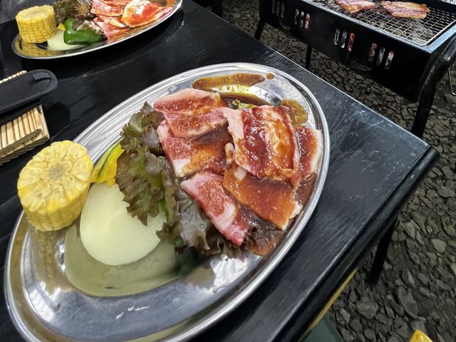バーベキューのカルビ焼肉です_ペンション&レストラン グリーンアベニュー