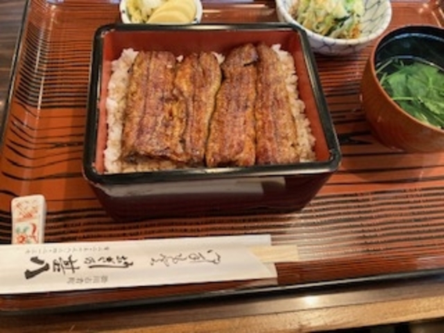 2023年11月当時は 松3200円でした。 _うなぎの甚八