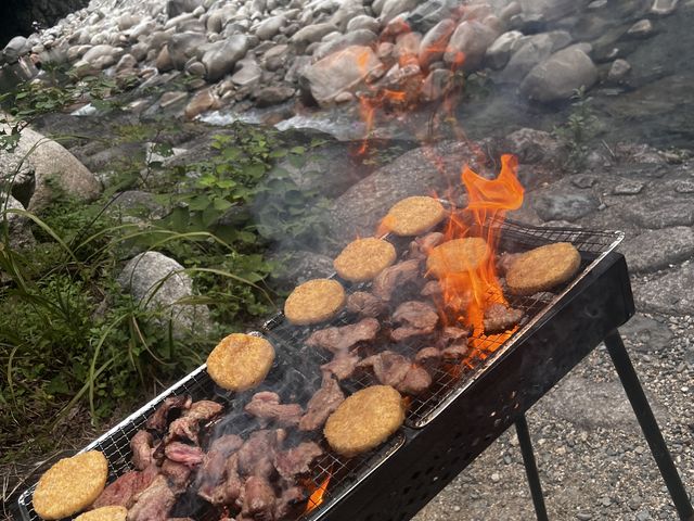 プランについてた、焼きおにぎりが美味しかった_RIVERSIDE GLAMPING Nuts