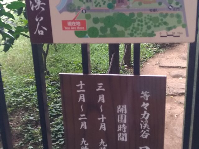 等々力駅から迂回で徒歩約20分の等々力渓谷公園(庭園の開放時間)_東急大井町等々力駅