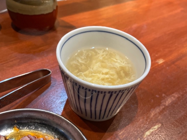 締めのスープ_焼肉 ホルモン 名嘉真