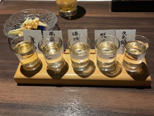 泡盛5種 飲み比べ_ぱいかじ 沖縄本店