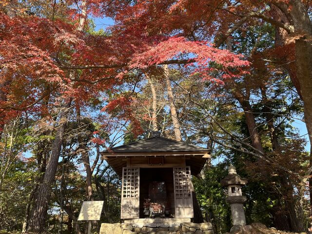 御堂と紅葉_扇谷