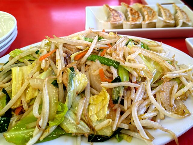 くるまやラーメンの野菜炒め。_くるまやラーメン鹿浜店