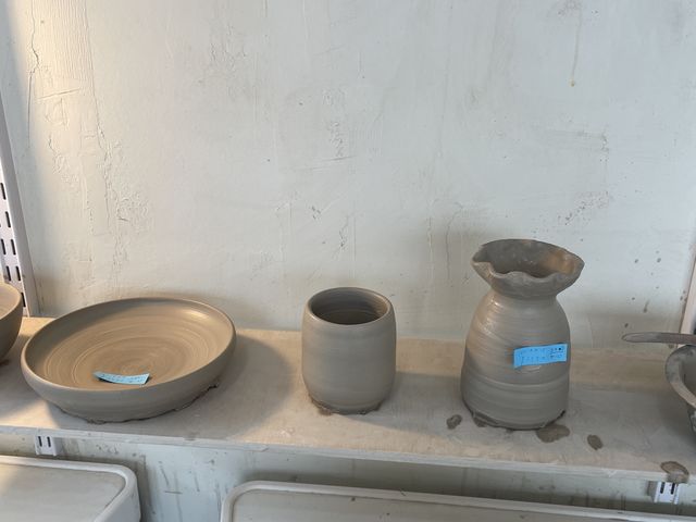 私たちの初めての作品です!_陶芸教室イオ