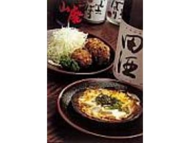 『貝焼みそ』と『イカのミンチ揚げ』_小政酒道場